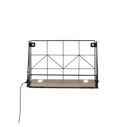 Leuchten Direkt 15276-18 - Shelf z LED osvetlitvijo BOARD 2xLED/1,75W/230V 30 cm eucalyptus