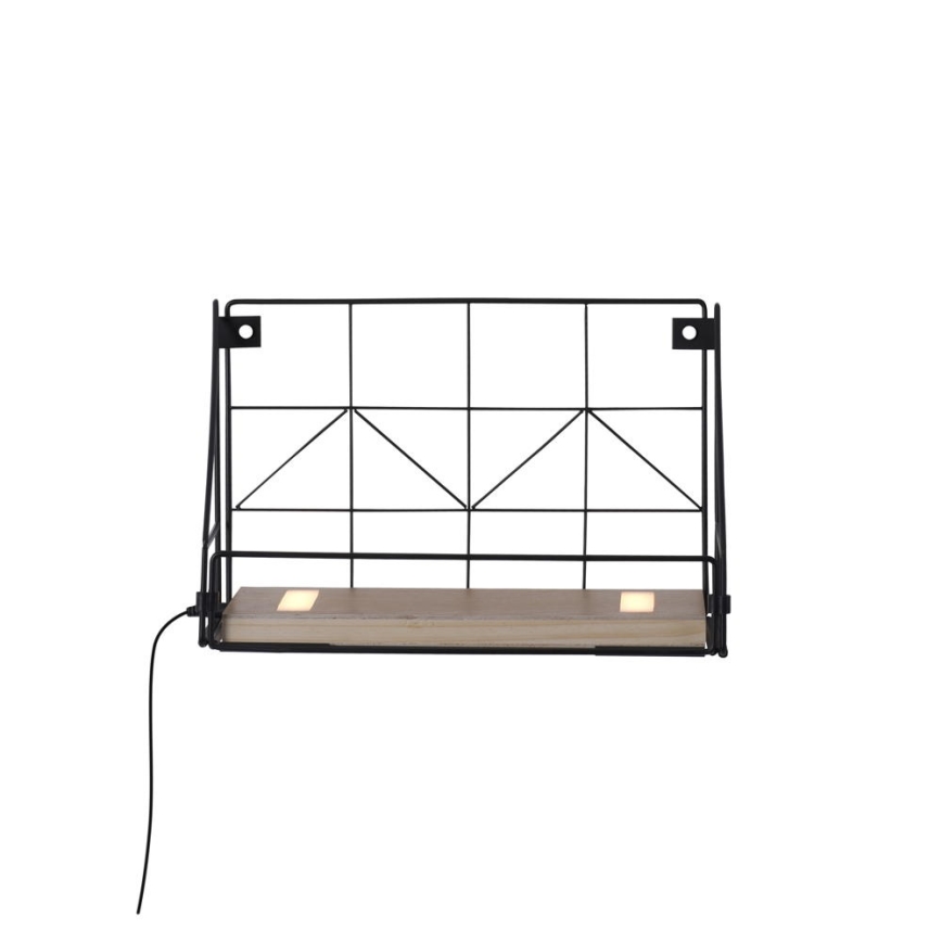 Leuchten Direkt 15276-18 - Shelf z LED osvetlitvijo BOARD 2xLED/1,75W/230V 30 cm eucalyptus