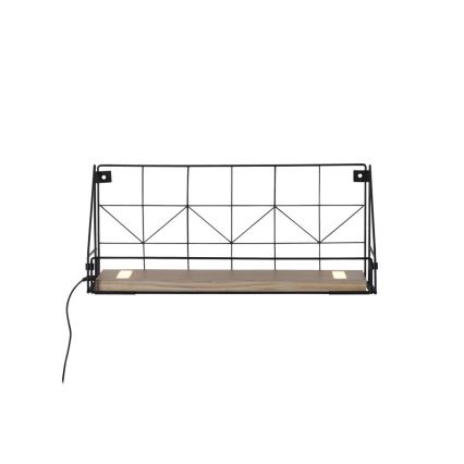 Leuchten Direkt 15277-18 - Shelf z LED osvetlitvijo BOARD 2xLED/1,75W/230V 45 cm eucalyptus