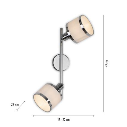 Leuchten Direkt 15372-17 - Reflektor ACCOR 2xE14/25W/230V