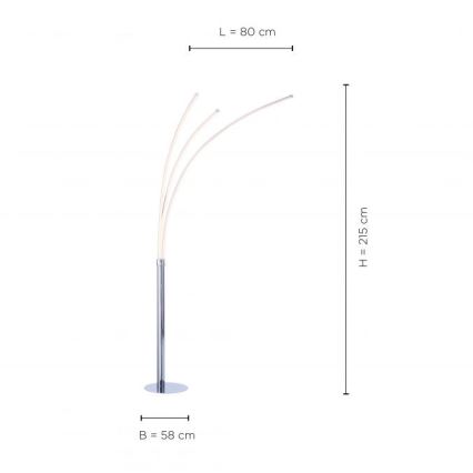 Leuchten Direkt 15383-55 - LED Talna svetilka MAJA 3xLED/6W/230V svetleč krom