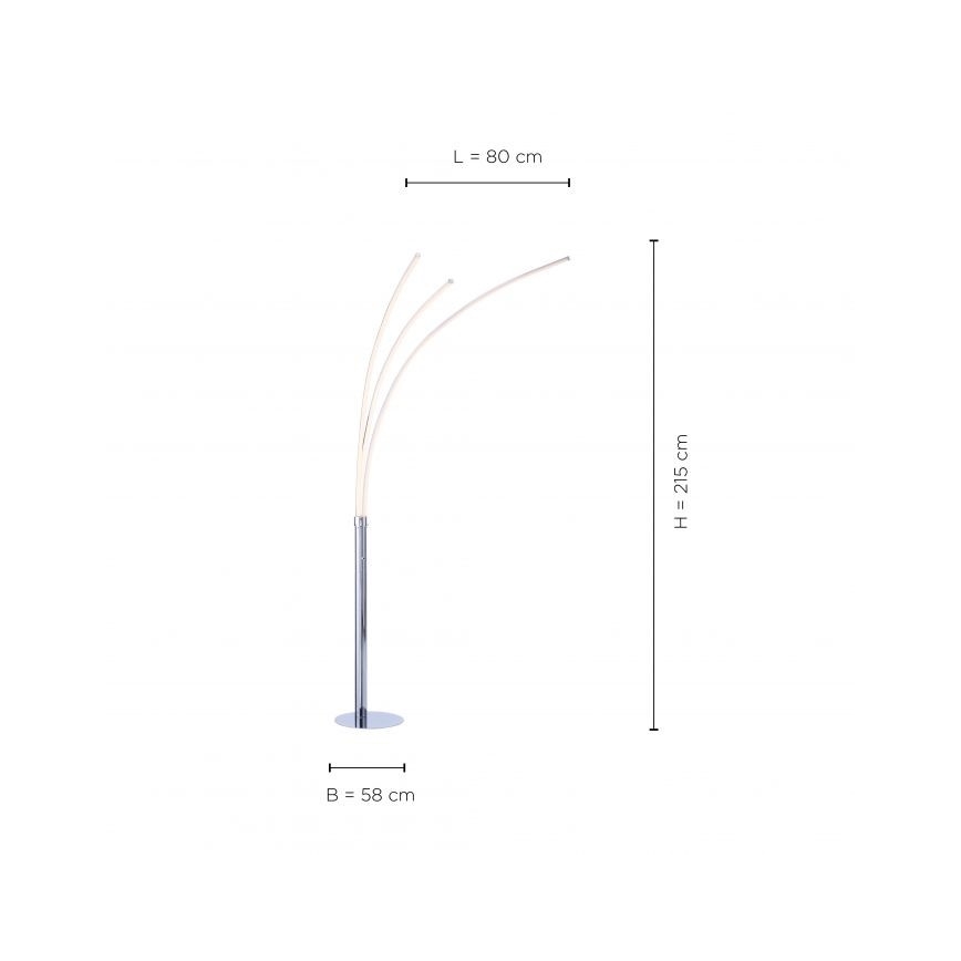Leuchten Direkt 15383-55 - LED Talna svetilka MAJA 3xLED/6W/230V svetleč krom
