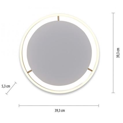 Leuchten Direkt 15391-60 - LED Zatemnitvena stropna svetilka RITUS LED/20W/230V medenina