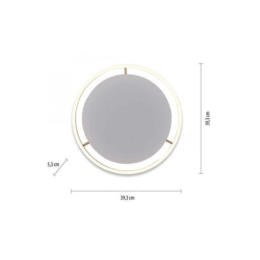 Leuchten Direkt 15391-60 - LED Zatemnitvena stropna svetilka RITUS LED/20W/230V medenina