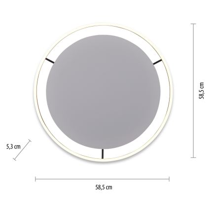 Leuchten Direkt 15392-13 - LED Zatemnitvena stropna svetilka RITUS LED/30W/230V črna