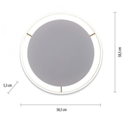 Leuchten Direkt 15392-60 - LED Zatemnitvena stropna svetilka RITUS LED/30W/230V medenina