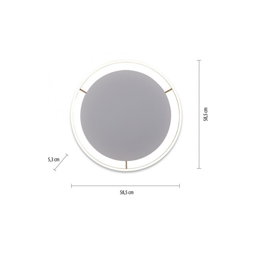Leuchten Direkt 15392-60 - LED Zatemnitvena stropna svetilka RITUS LED/30W/230V medenina