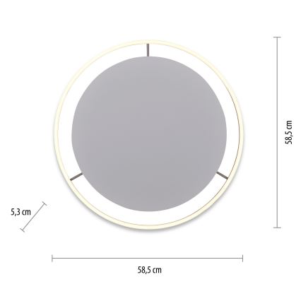 Leuchten Direkt 15392-95 - LED Zatemnitvena stropna svetilka RITUS LED/30W/230V krom