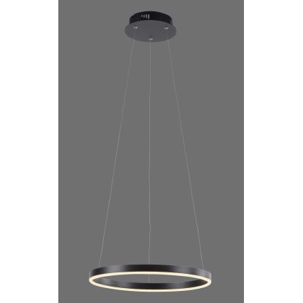 Leuchten Direkt 15393-13-LED Zatemnitveni lestenec na vrvici RITUS LED/20W/230V črna