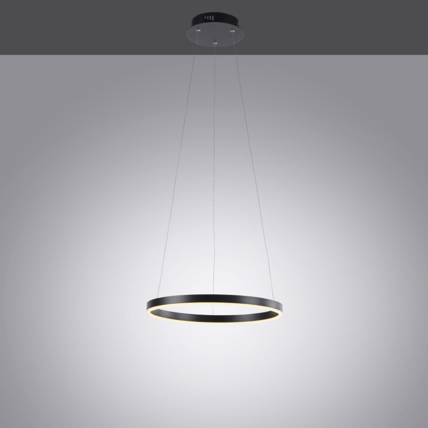 Leuchten Direkt 15393-13-LED Zatemnitveni lestenec na vrvici RITUS LED/20W/230V črna