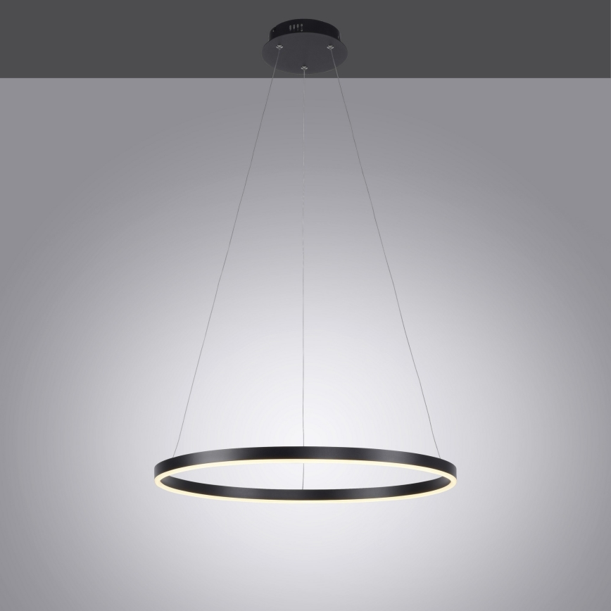 Leuchten Direkt 15394-13 - LED Zatemnitveni lestenec na vrvici RITUS LED/30W/230V črna