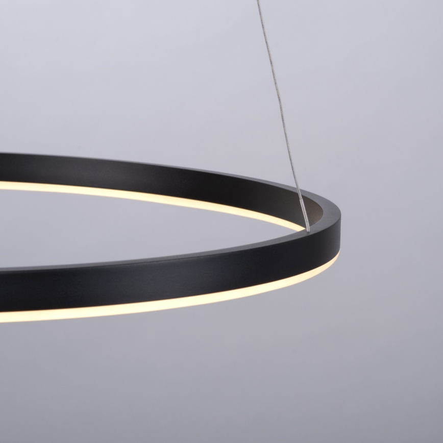 Leuchten Direkt 15394-13 - LED Zatemnitveni lestenec na vrvici RITUS LED/30W/230V črna