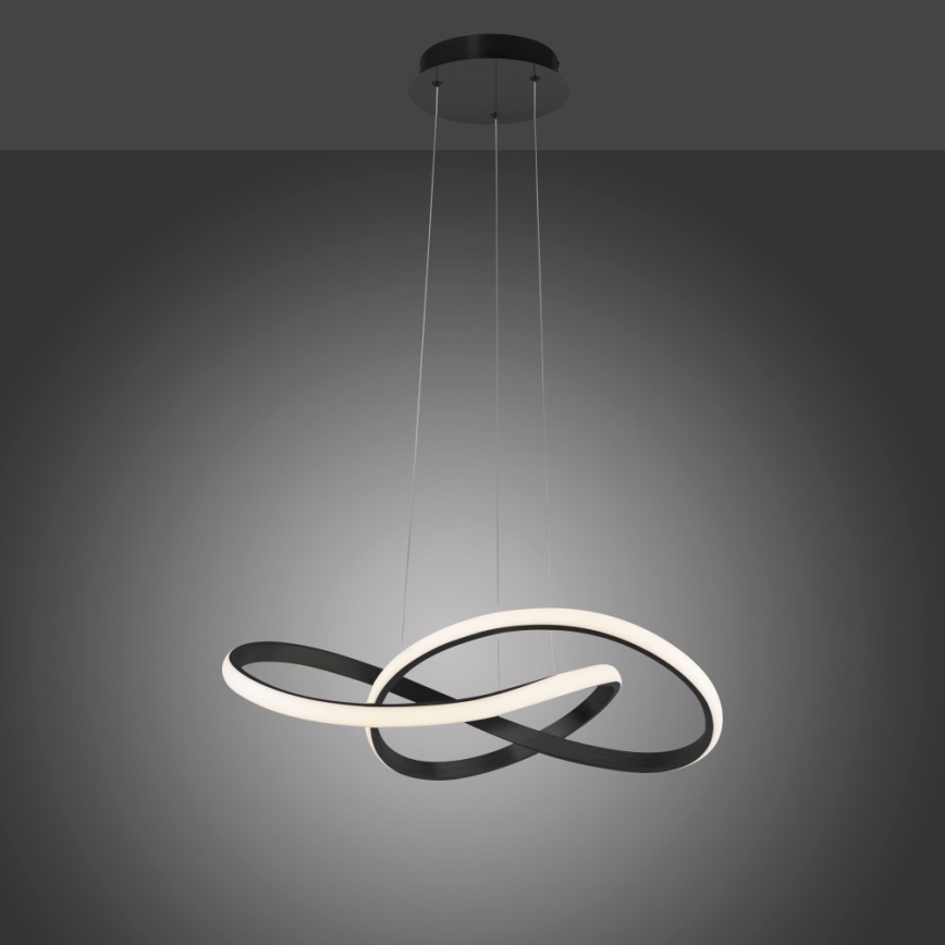 Leuchten Direkt 15402-18-LED Zatemnitveni lestenec na vrvici MARIA LED/25W/230V črn