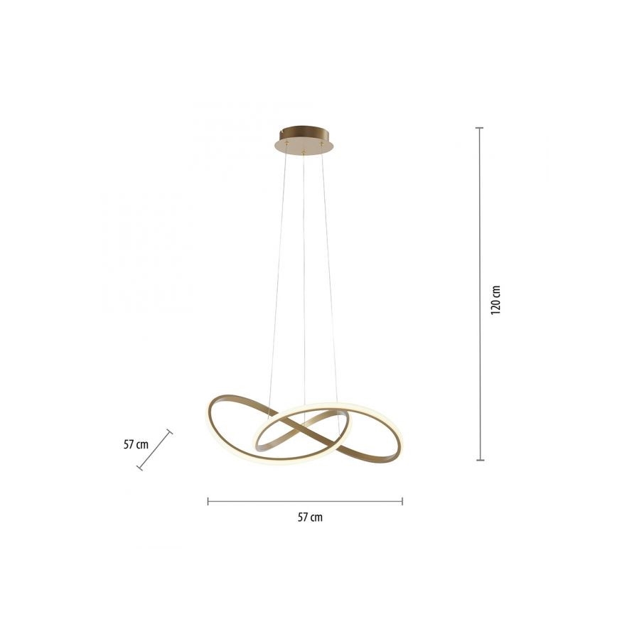 Leuchten Direkt 15402-60 - LED Zatemnitveni lestenec na vrvici MARIA LED/25W/230V