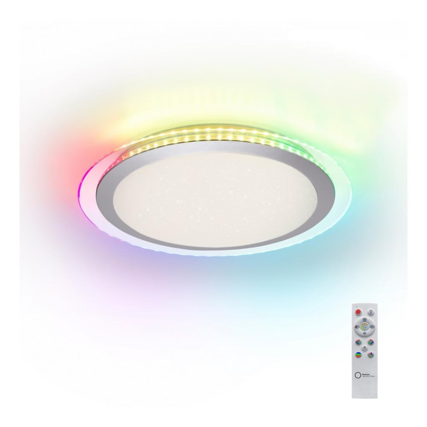 Leuchten Direkt 15411-21- LED RGB Zatemnitvena stropna svetilka CYBA LED/26W/230V + Daljinski upravljalnik