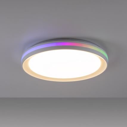 Leuchten Direkt 15544-16 - LED RGB Zatemnitvena stropna svetilka RIBBON LED/15W/230V + Daljinski upravljalnik