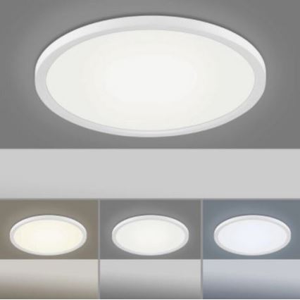 Leuchten Direkt 15571-16 - LED Zatemnitvena stropna svetilka FLAT LED/23,5W/230V 2700-5000K + Daljinski upravljalnik