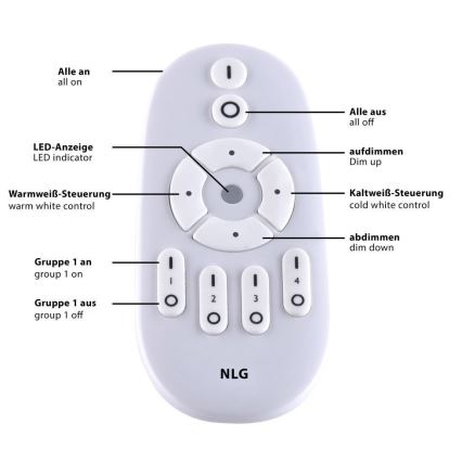 Leuchten Direkt 15571-16 - LED Zatemnitvena stropna svetilka FLAT LED/23,5W/230V 2700-5000K + Daljinski upravljalnik