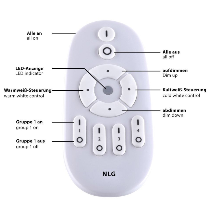 Leuchten Direkt 15571-16 - LED Zatemnitvena stropna svetilka FLAT LED/23,5W/230V 2700-5000K + Daljinski upravljalnik