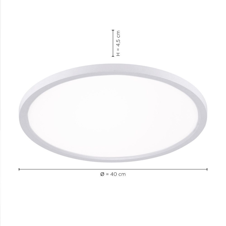Leuchten Direkt 15571-16 - LED Zatemnitvena stropna svetilka FLAT LED/23,5W/230V 2700-5000K + Daljinski upravljalnik