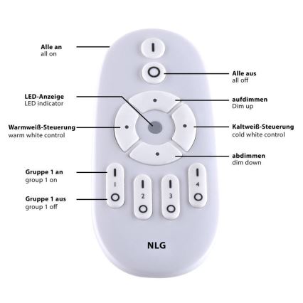 Leuchten Direkt 15571-18 - LED Zatemnitvena stropna svetilka FLAT LED/23,5W/230V 2700-5000K + Daljinski upravljalnik