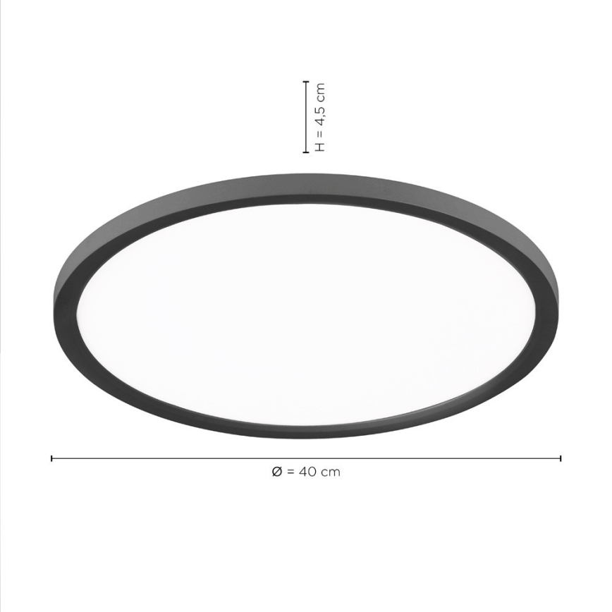 Leuchten Direkt 15571-18 - LED Zatemnitvena stropna svetilka FLAT LED/23,5W/230V 2700-5000K + Daljinski upravljalnik