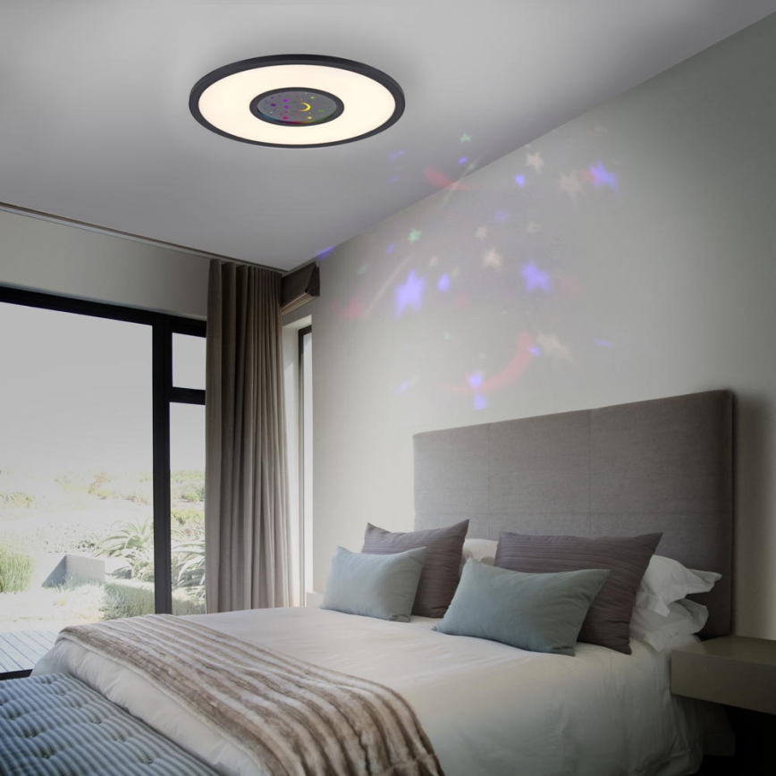 Leuchten Direkt 15572-18 - LED RGBW Zatemnitvena stropna svetilka ASTRO LED/17,5W/230V 2700-5000K + Daljinski upravljalnik