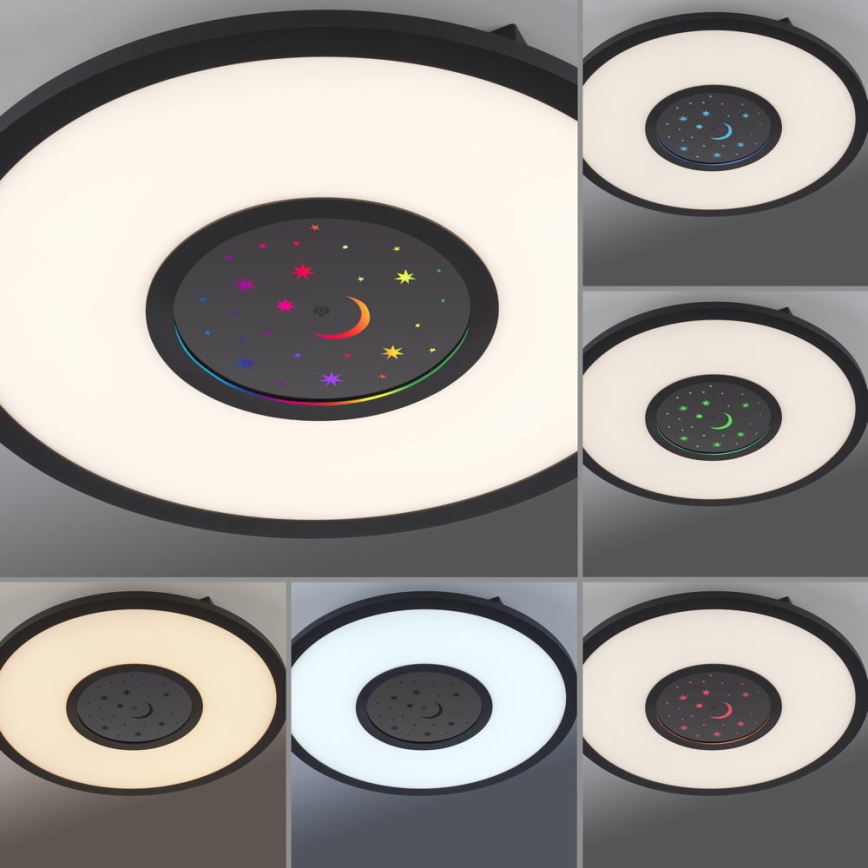 Leuchten Direkt 15572-18 - LED RGBW Zatemnitvena stropna svetilka ASTRO LED/17,5W/230V 2700-5000K + Daljinski upravljalnik