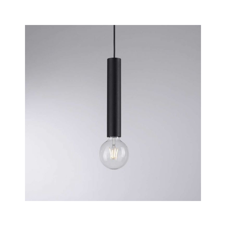 Leuchten Direkt 15618-18 - Lestenec na vrvici BRUNA 3xE27/60W/230V črna