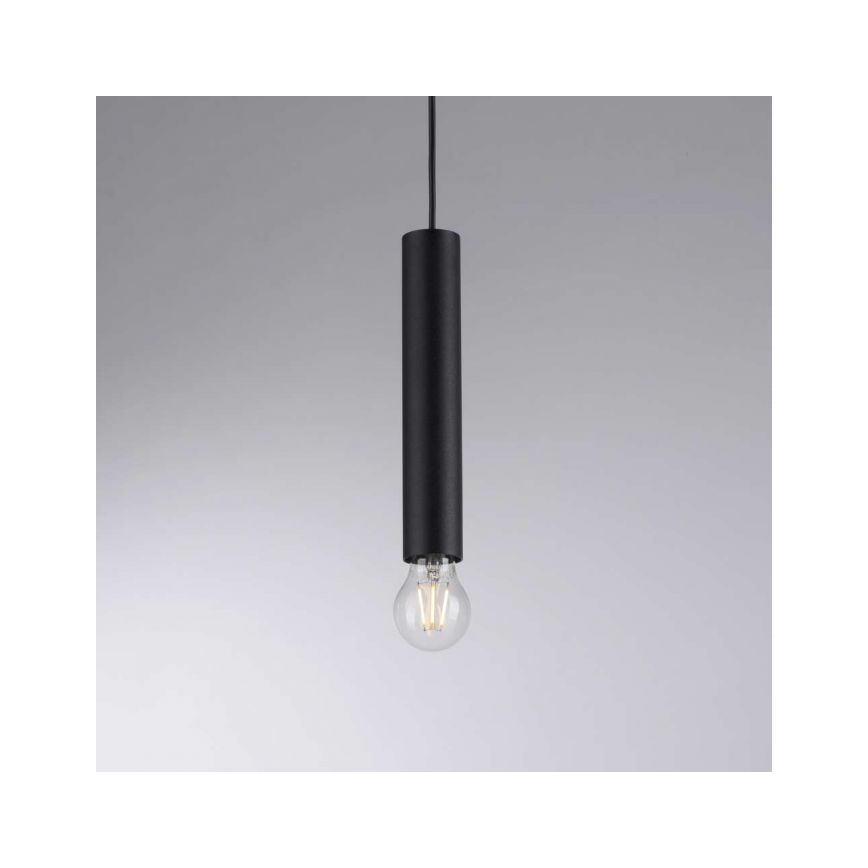 Leuchten Direkt 15618-18 - Lestenec na vrvici BRUNA 3xE27/60W/230V črna
