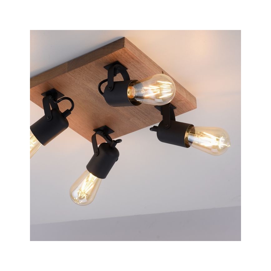 Leuchten Direkt 15634-18 - Reflektor CANOP 4xE27/60W/230V akacija