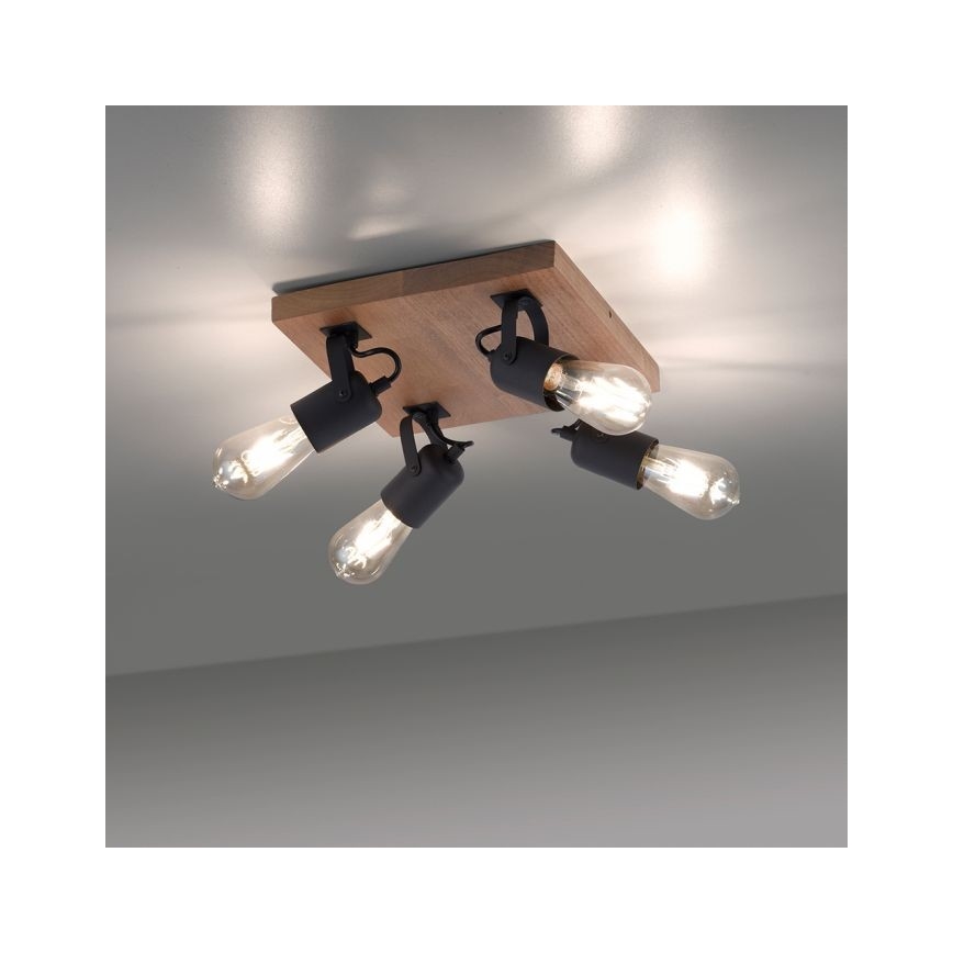 Leuchten Direkt 15634-18 - Reflektor CANOP 4xE27/60W/230V akacija