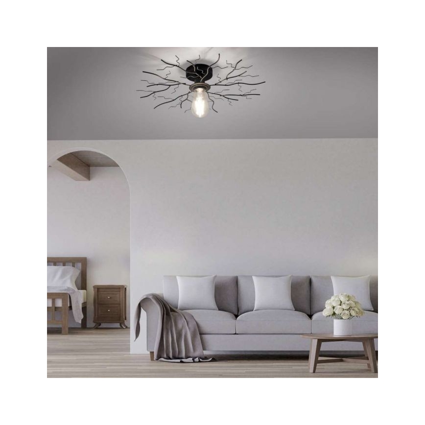 Leuchten Direkt 15638-18 - Nadgradni lestenec LIMB 1xE27/40W/230V črna