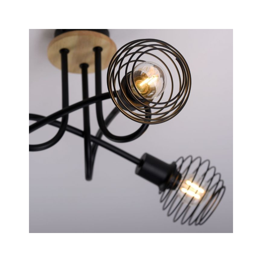 Leuchten Direkt 15923-79 - Nadgradni lestenec EUGEN 3xE14/40W/230V hrast