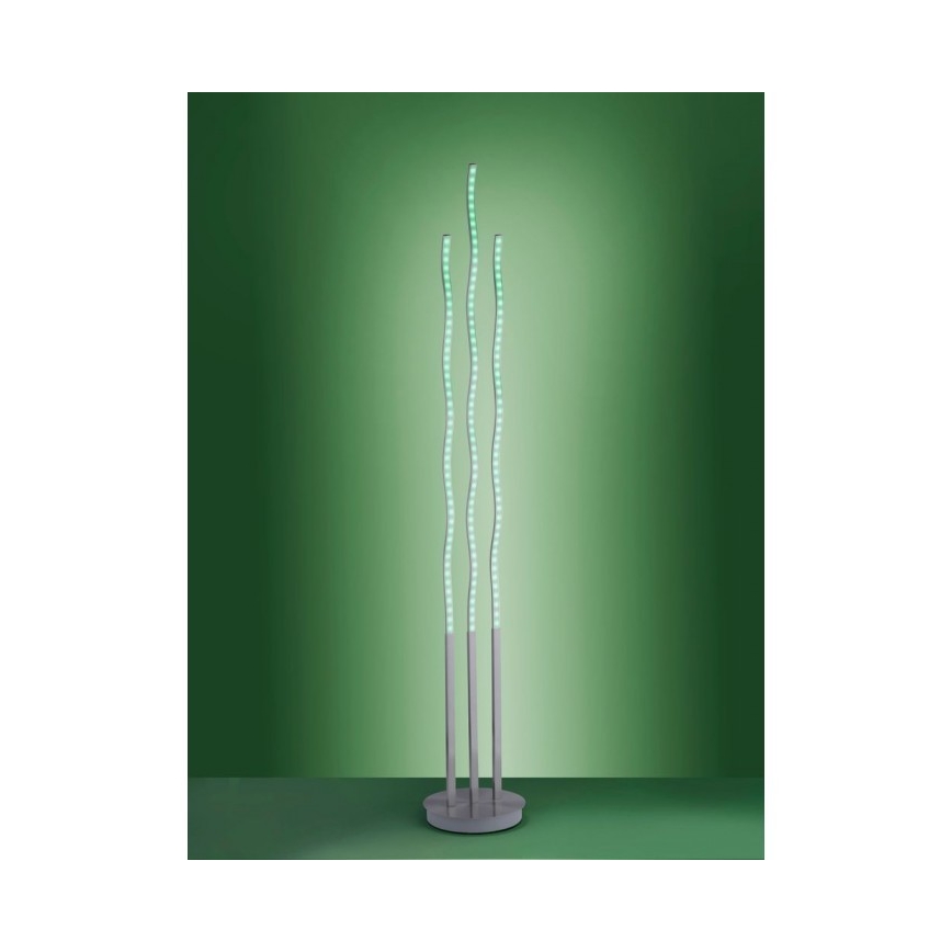 Leuchten Direkt 16268-55 - LED RGB Zatemnitvena talna svetilka WAVE LED/31W/230V + Daljinski upravljalnik