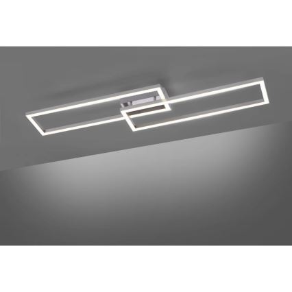 Leuchten Direkt 16430-55 - LED RGBW zatemnljivo stropno svetilo MAXI 2xLED/18W/230V 2700-5000K matni krom + daljinski upravljalnik