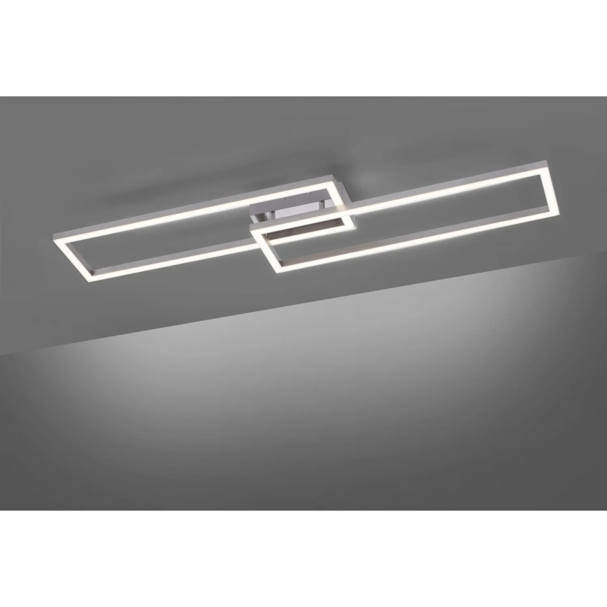Leuchten Direkt 16430-55 - LED RGBW zatemnljivo stropno svetilo MAXI 2xLED/18W/230V 2700-5000K matni krom + daljinski upravljalnik