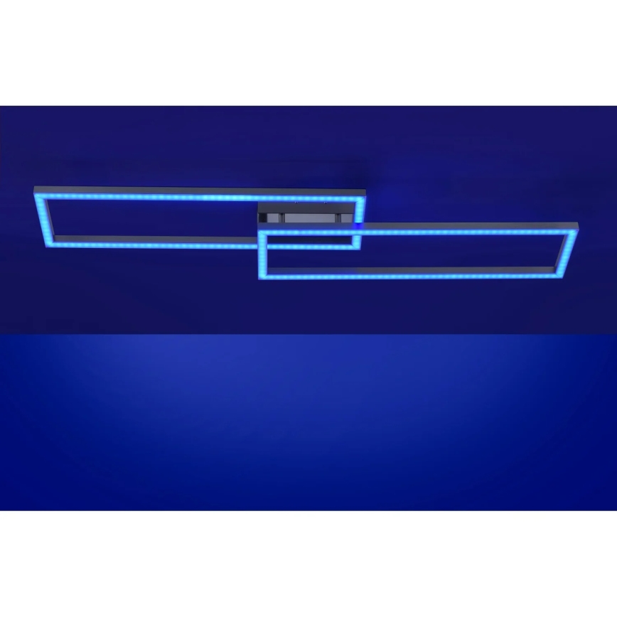 Leuchten Direkt 16430-55 - LED RGBW zatemnljivo stropno svetilo MAXI 2xLED/18W/230V 2700-5000K matni krom + daljinski upravljalnik