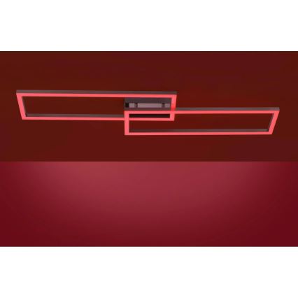 Leuchten Direkt 16430-55 - LED RGBW zatemnljivo stropno svetilo MAXI 2xLED/18W/230V 2700-5000K matni krom + daljinski upravljalnik