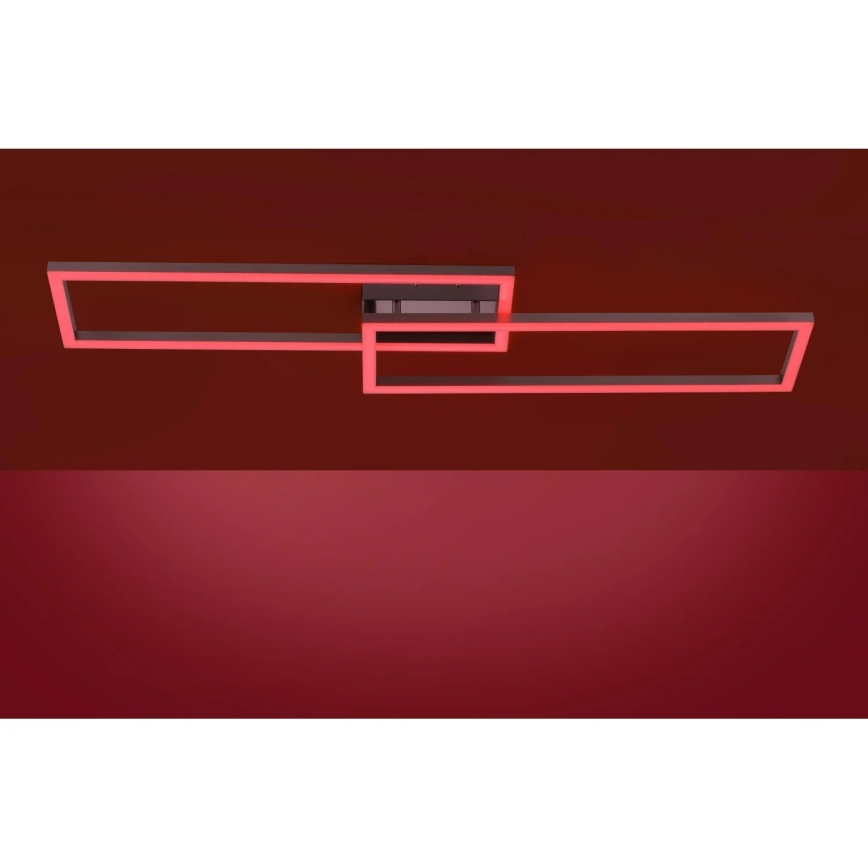 Leuchten Direkt 16430-55 - LED RGBW zatemnljivo stropno svetilo MAXI 2xLED/18W/230V 2700-5000K matni krom + daljinski upravljalnik