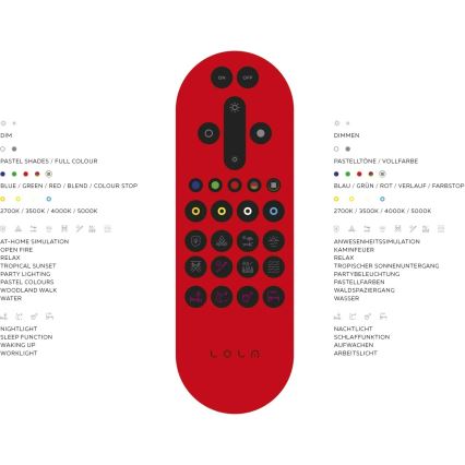 Leuchten Direkt 16430-55 - LED RGBW zatemnljivo stropno svetilo MAXI 2xLED/18W/230V 2700-5000K matni krom + daljinski upravljalnik
