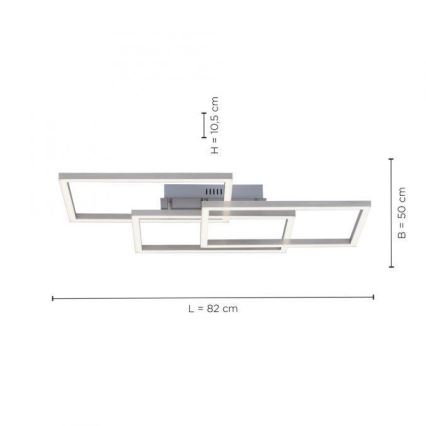 Leuchten Direkt 16431-55 - LED RGB Zatemnitveni lestenec MAXI LED/27W/230V + Daljinski upravljalnik