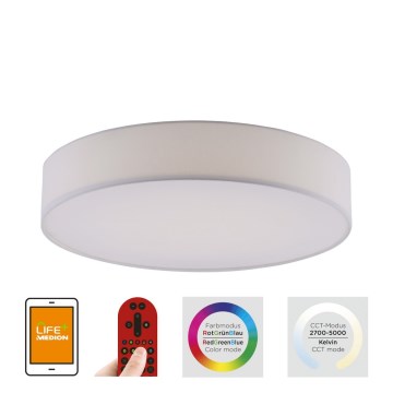 Leuchten Direkt 18428-16 - LED RGB Zatemnitvena stropna svetilka LOLA LED/32W/230V Tuya + daljinski upravljalnik