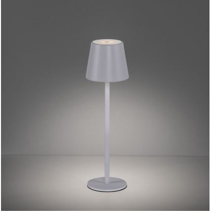 Leuchten Direkt 19250-16 - LED Zunanja zatemnitvena polnilna namizna svetilka EURIA LED/3W/5V 2600 mAh IP54 bela