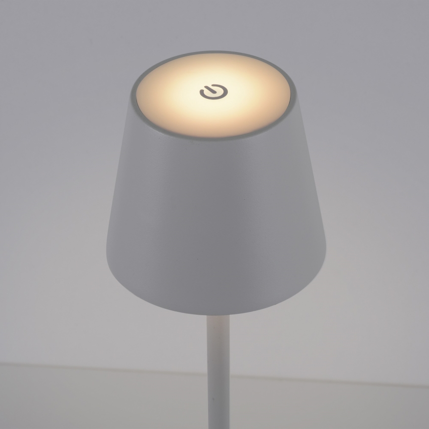 Leuchten Direkt 19250-16 - LED Zunanja zatemnitvena polnilna namizna svetilka EURIA LED/3W/5V 2600 mAh IP54 bela