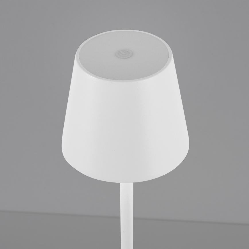 Leuchten Direkt 19250-16 - LED Zunanja zatemnitvena polnilna namizna svetilka EURIA LED/3W/5V 2600 mAh IP54 bela