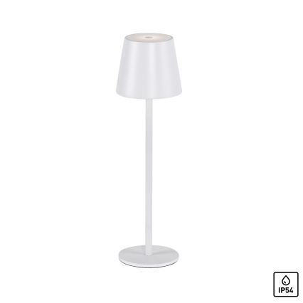 Leuchten Direkt 19250-16 - LED Zunanja zatemnitvena polnilna namizna svetilka EURIA LED/3W/5V 2600 mAh IP54 bela
