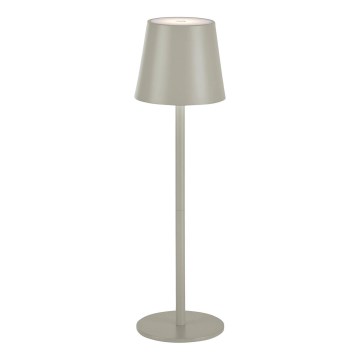 Leuchten Direkt 19250-40 - LED Zunanja zatemnitvena polnilna namizna svetilka EURIA LED/3W/5V 2600 mAh IP54 siva