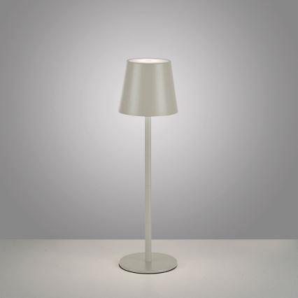 Leuchten Direkt 19250-40 - LED Zunanja zatemnitvena polnilna namizna svetilka EURIA LED/3W/5V 2600 mAh IP54 siva