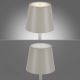 Leuchten Direkt 19250-40 - LED Zunanja zatemnitvena polnilna namizna svetilka EURIA LED/3W/5V IP54 siv